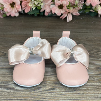 Pantofi cu fundă din satin