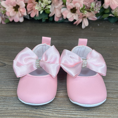 Pantofi cu fundă din satin