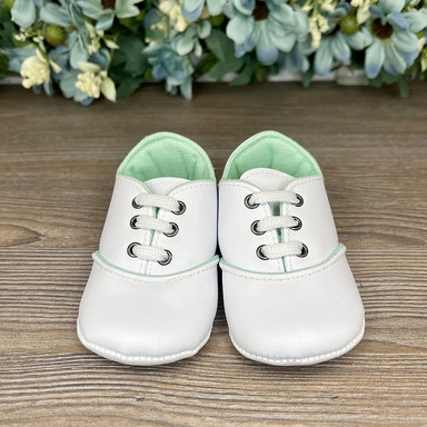 Adidași colorați din piele cu șireturi