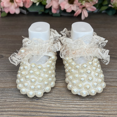 Pantofi perle cu volan