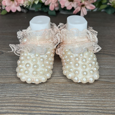 Pantofi perle cu volan