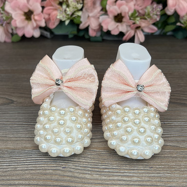 Pantofi perle cu fund